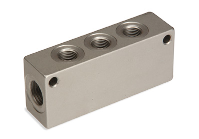 1/4" x 1/8 BSPP MANIFOLD SINGLE SIDED 3 OUT - 3053 1/43L-1/8
